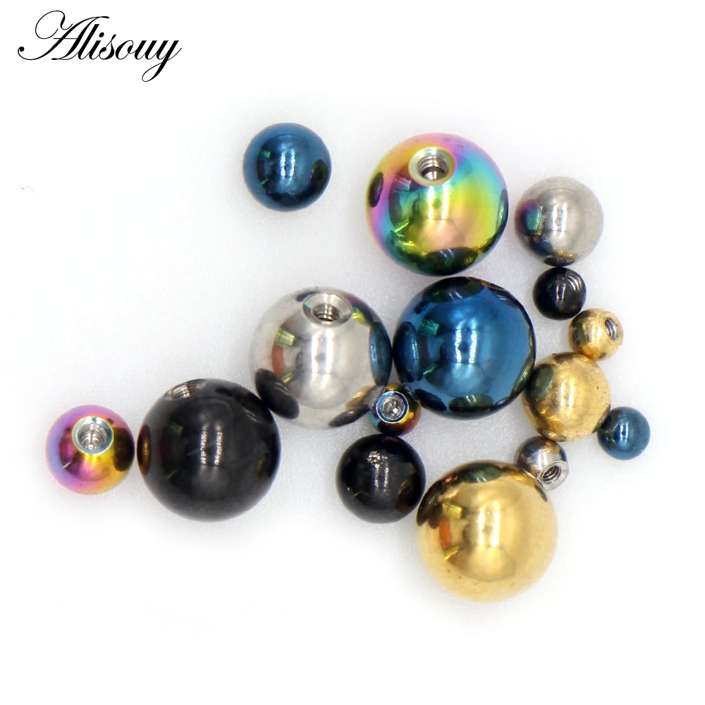 Body Jewelry Replacement Ball - Alisouy 10 Buah/Lot Bola Pengganti Baja