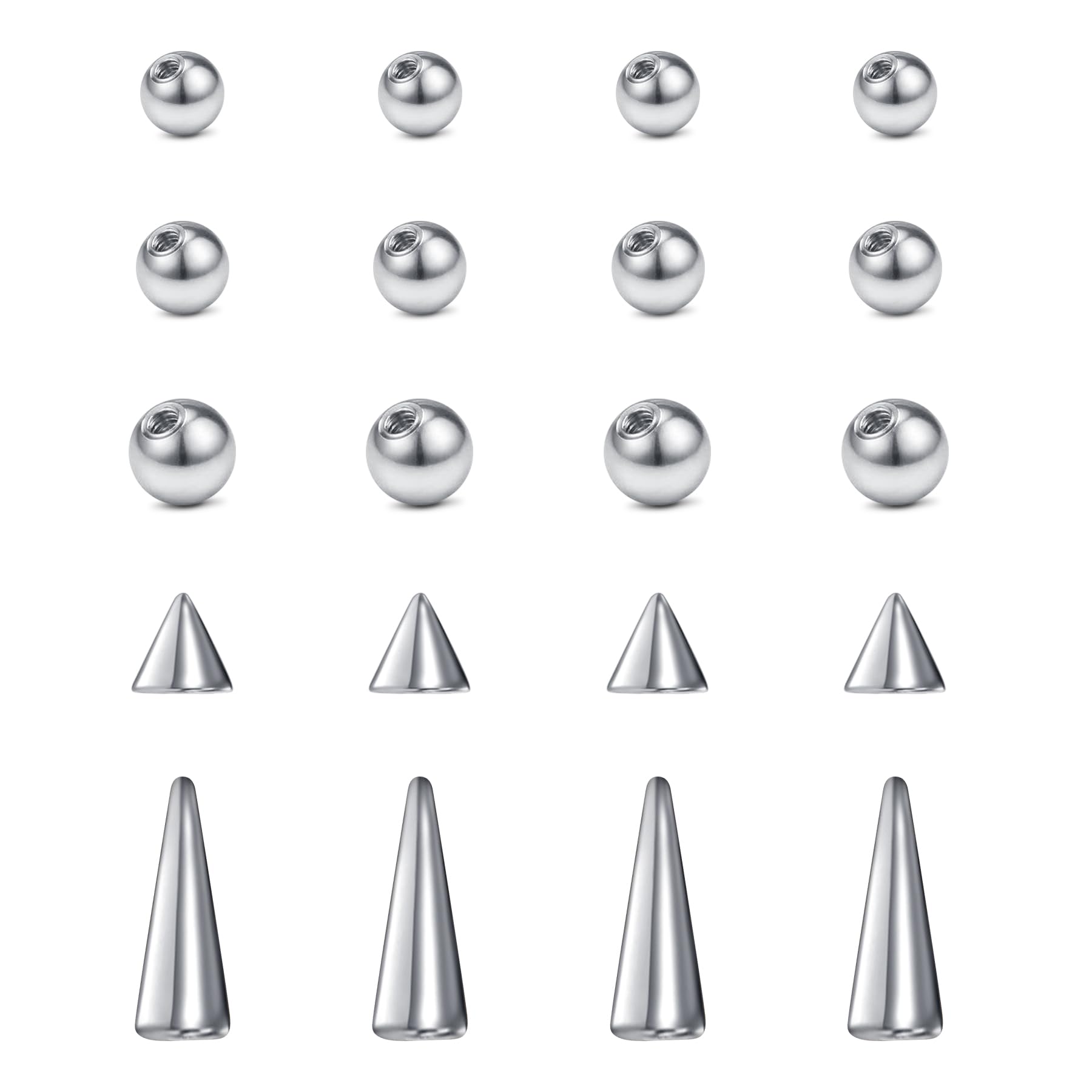 Body Jewelry Replacement Ball - 20 buah bola pengganti dari baja