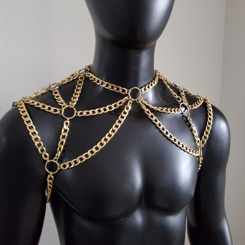 Body Jewelry Necklace - Punk Pria Bahu Tubuh Rantai Kembali