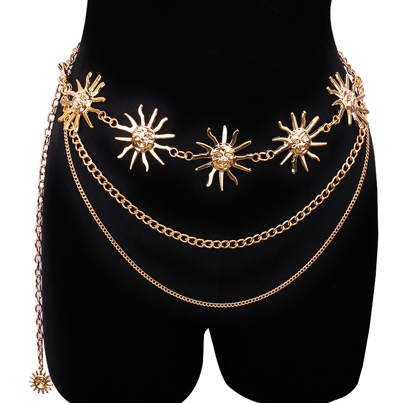 Body Jewelry For You - Ikat Pinggang Logam Rantai Pinggang Matahari