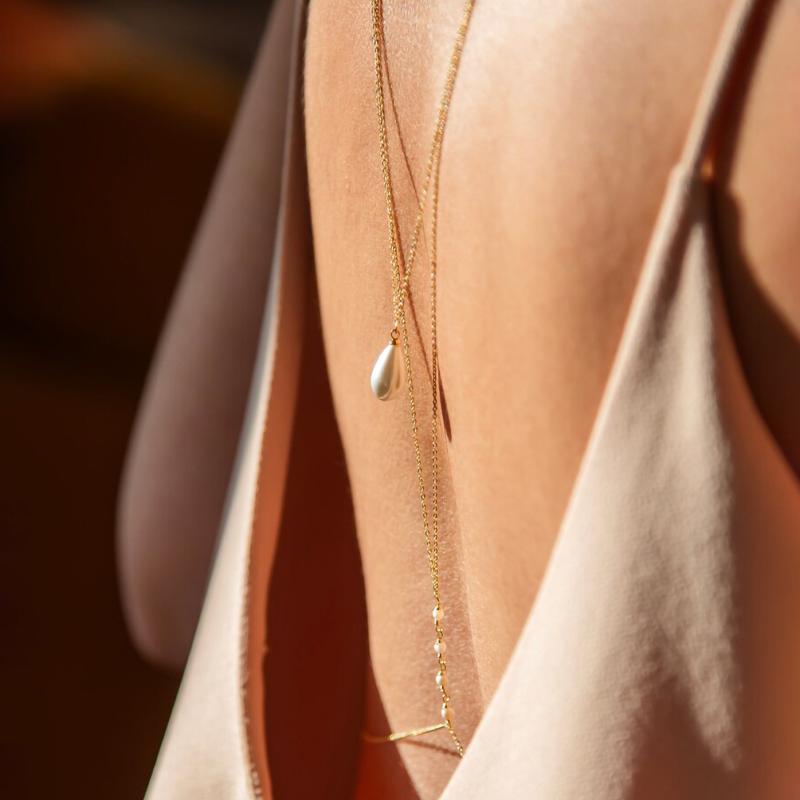 Kalung Rantai Mutiara Berlapis - Body Jewelry Necklace ulasan dan harga