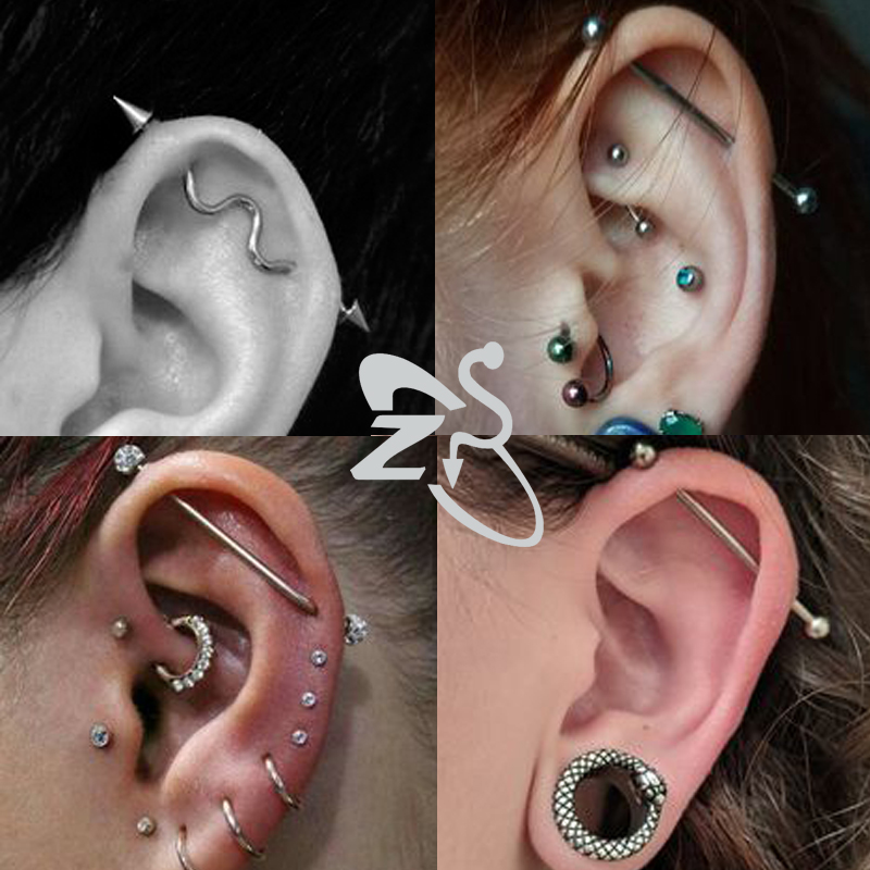 ZS 1 Buah Cincin Barbel Indust - Body Jewelry Surgical Steel ulasan dan harga