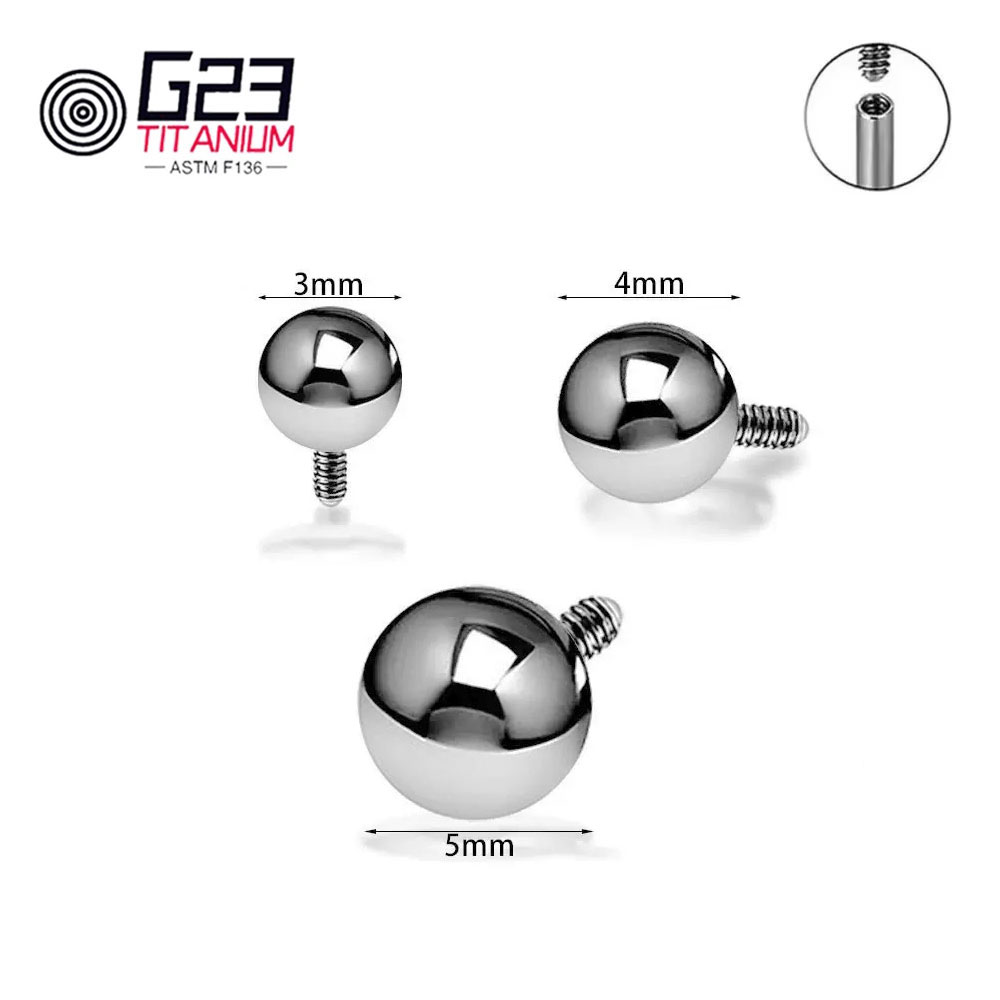 Grosir 10/50 Buah Titanium 14G - Body Jewelry Replacement Ball ulasan dan harga
