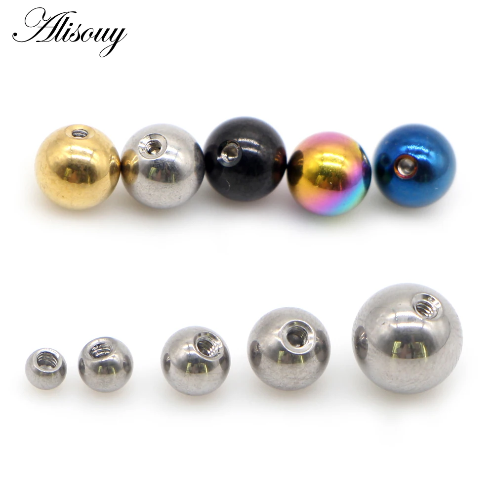 Alisouy 10 Buah/Lot Bola Pengg - Body Jewelry Replacement Ball ulasan dan harga