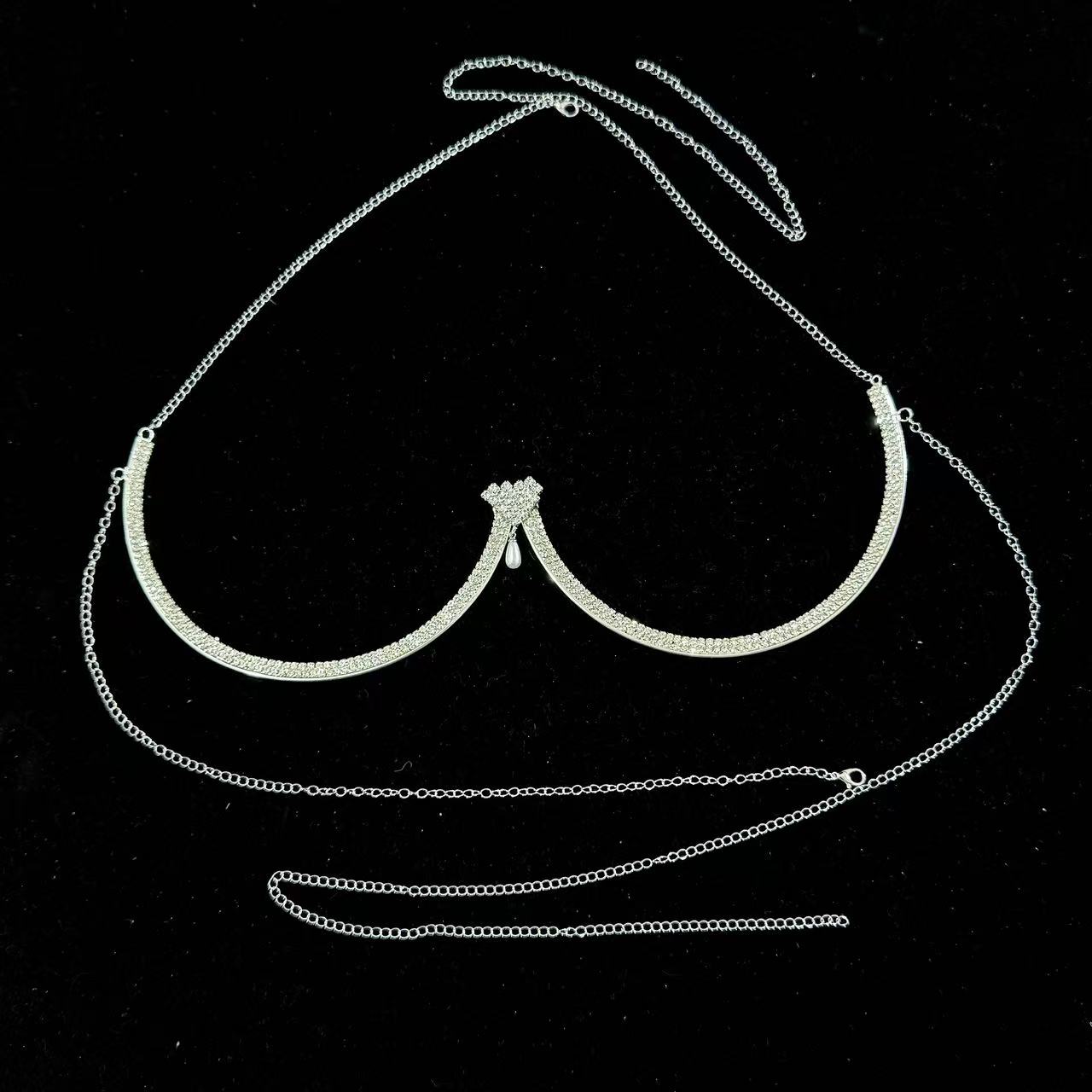 Liontin Mutiara Penyangga Dada - Body Jewelry Necklace ulasan dan harga