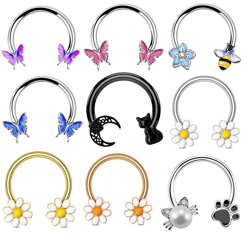 Cincin Septum 16G, Perhiasan T - Body Jewelry Surgical Steel ulasan dan harga