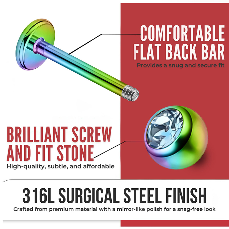 Perhiasan Anting Tindik Labret - Body Jewelry Surgical Steel ulasan dan harga
