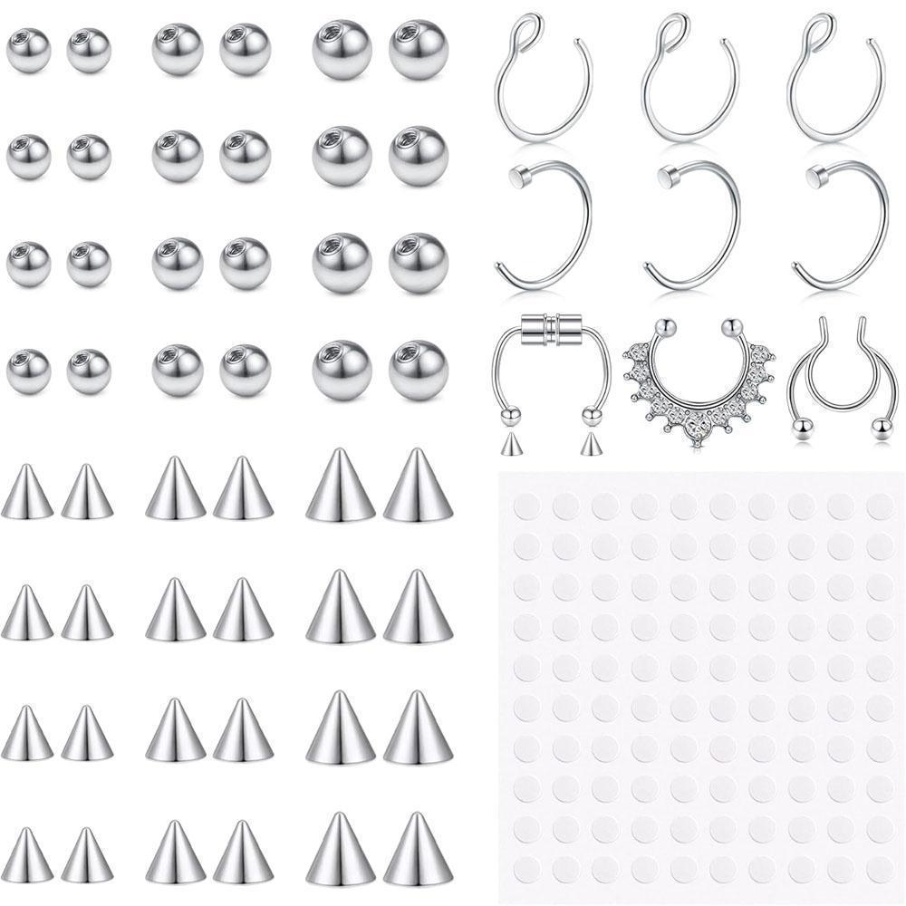 1-157Pcs Set Cincin Alis Palsu - Body Jewelry Replacement Ball ulasan dan harga