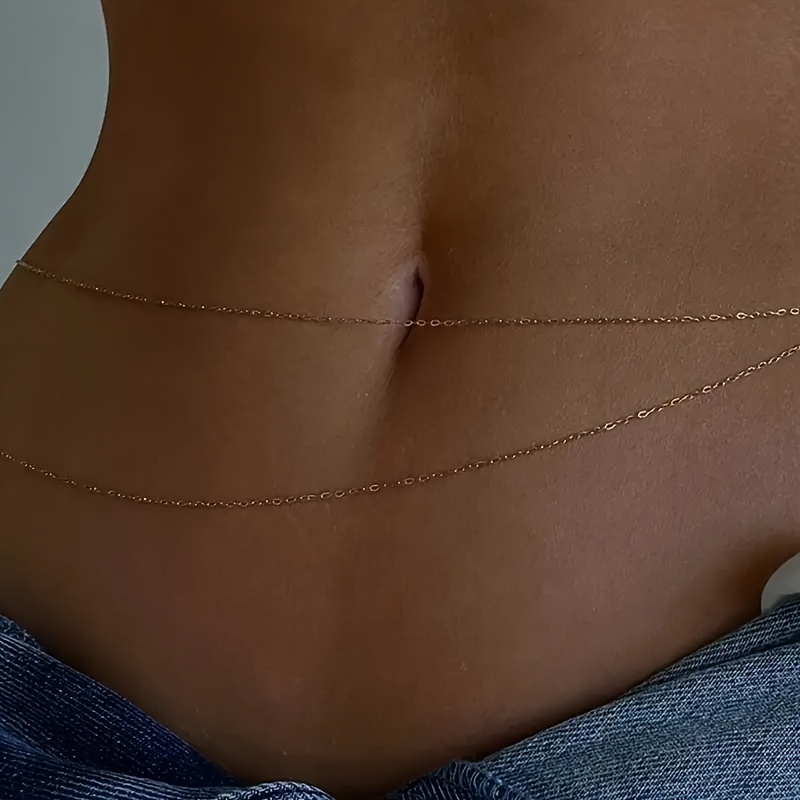 Sabuk rantai pinggang logam em - Body Jewelry For You ulasan dan harga